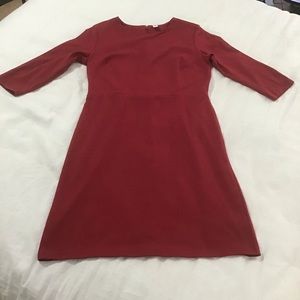 Old Navy Cassia Red Long Sleeve OLX  Sheath Dress, Size Large Tall